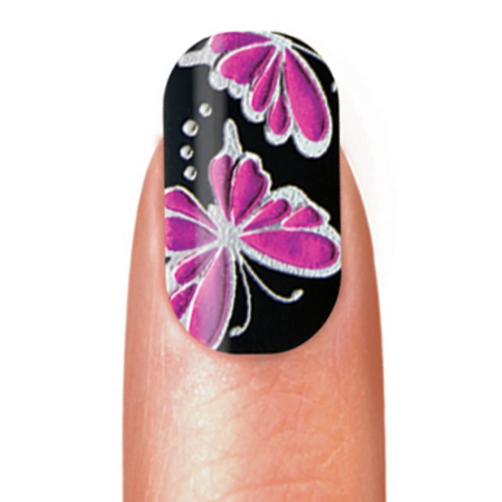 Cala Bling Various Color Butterfly In Each Pack Nail Strips